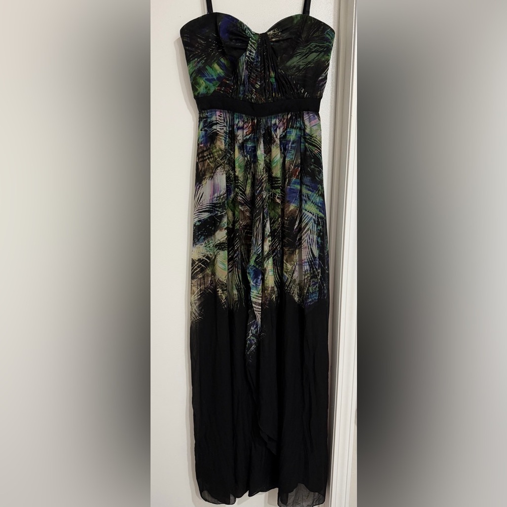 BCBGMaxAzria Strapless Black and Blue Dress - Picture 3 of 4